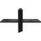 Ekena Millwork 2 1/2"W x 8"D Floating Steel Heavy Duty Wall Mount, Powder Coated Black BKTM02X08FWPBL - alternate 9